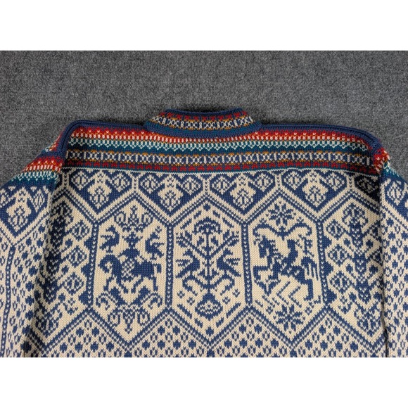 Vtg Dale Of Norway Lillehammer Fair Isle Heavy Knit Pure Wool Sweater Mens Large - Picture 7 of 7